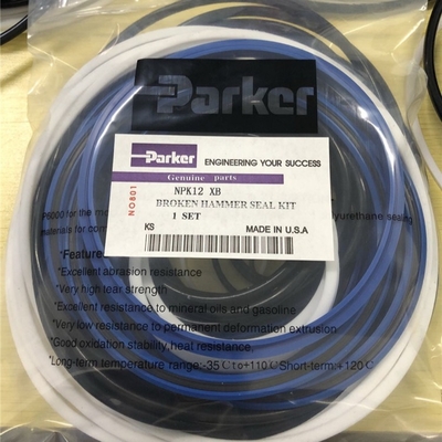 NPK12XB हाइड्रोलिक ब्रेकर सील किट PTFE FKM सामग्री